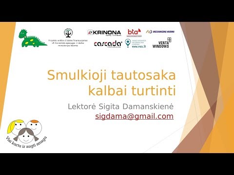 Smulkioji tautosaka kalbai turtinti