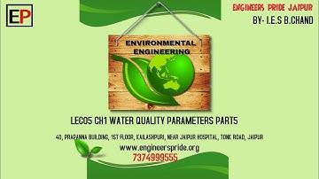 Environmental Engineering | LEC-05 of CH-02 : Drinking Water Quality Parameters | IES+GATE+SSC-JE