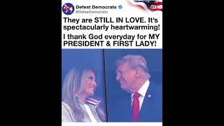 President Trump and First Lady Melania Share Warm Public...