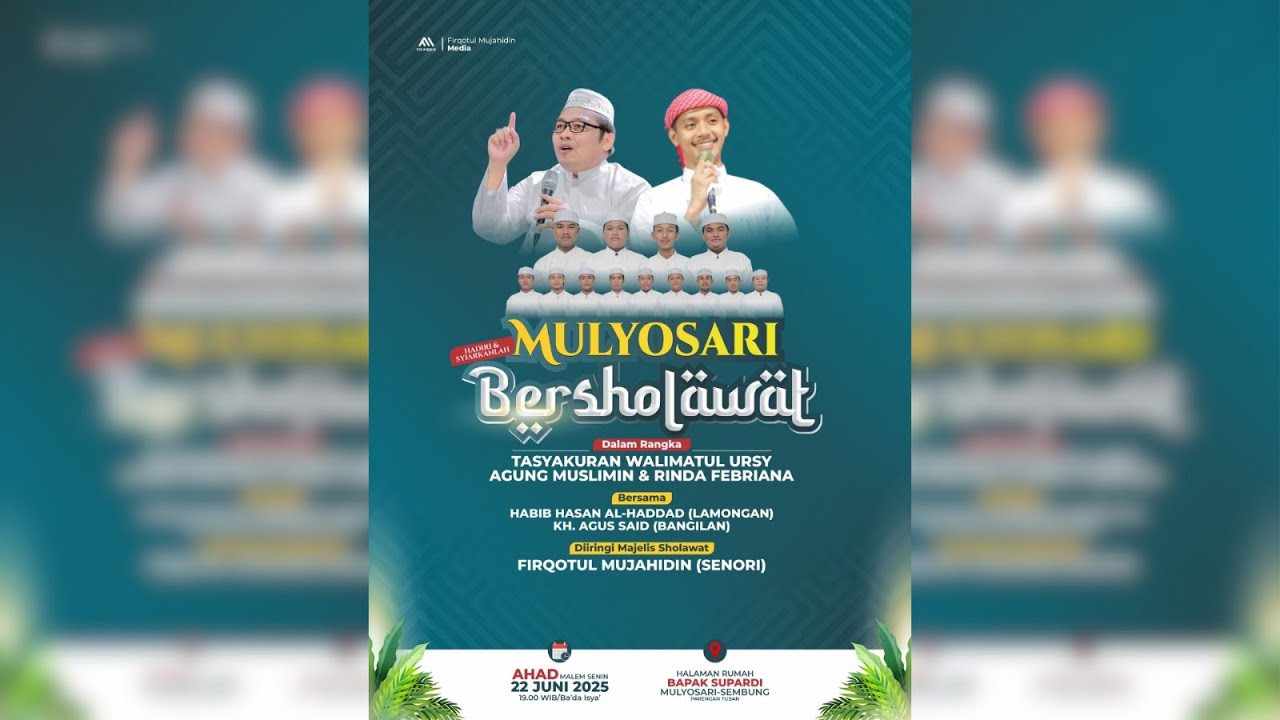 🔴🔵 Mulyosari Bersholawat Bersama Habib Hasan Al - Haddad ( Lamongan ) dan KH. Agus Said ( Tuban )