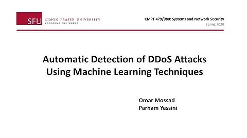 Automatic Detection of DDoS Attacks Using Machine Learning Techniques (CMPT980 Final Project)