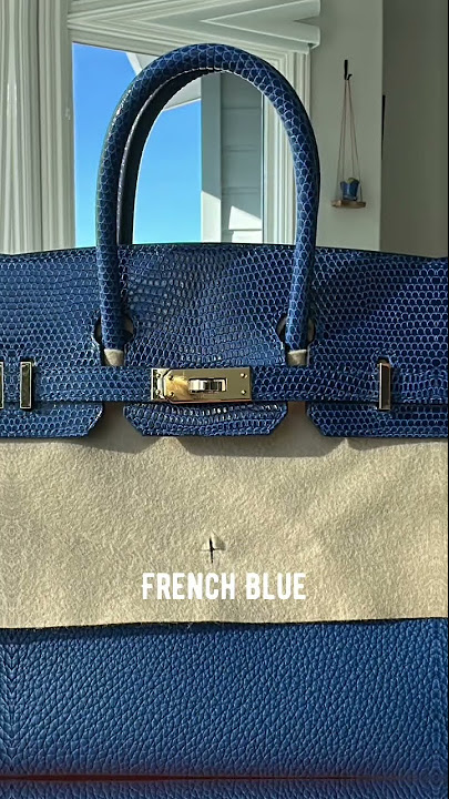 Hermes Birkin 25 French Blue Touch with Lizard and Rose Gold Hardware b25  rgh 