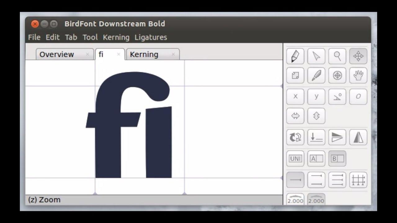 birdfont capital numbers