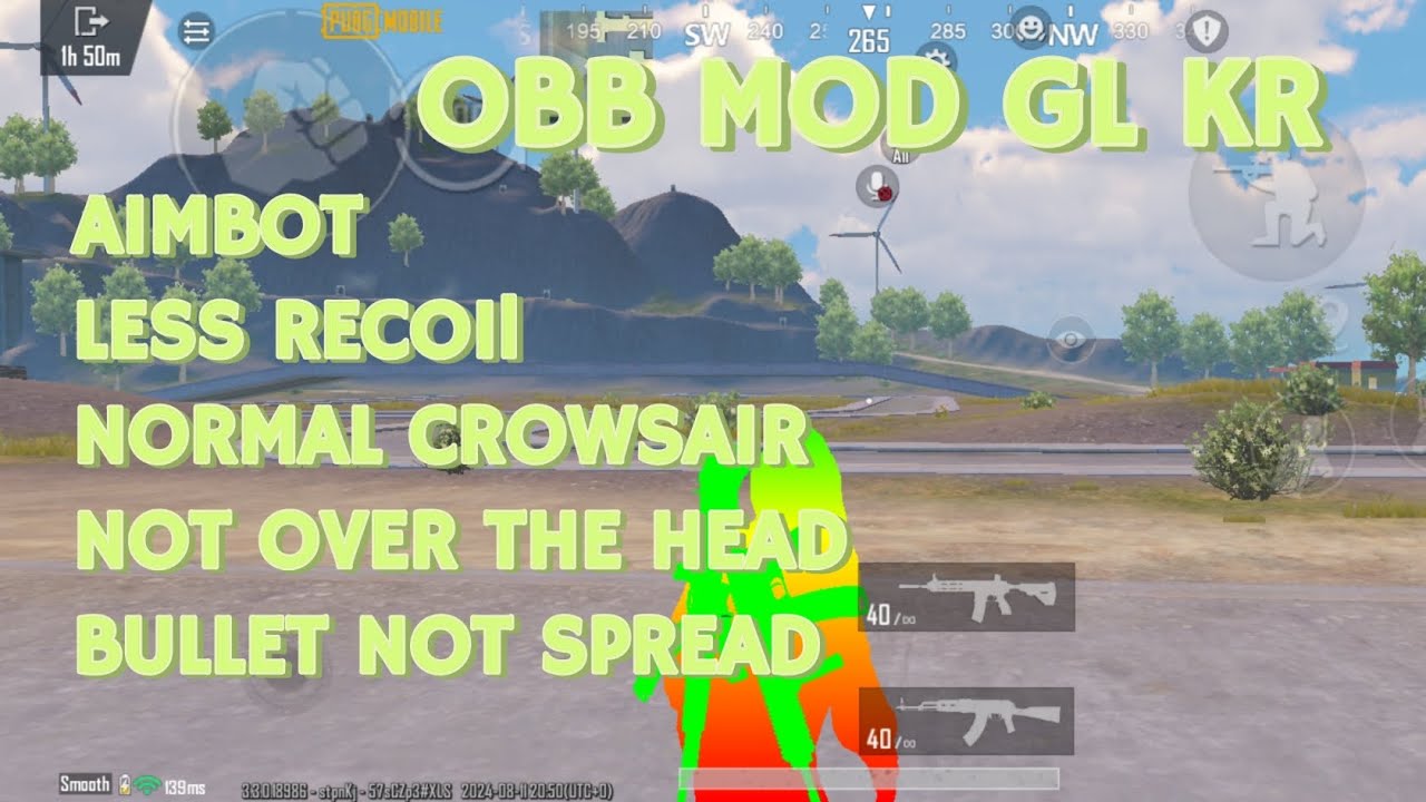 OBB MOD BODY COLOR AIM BOT LESS RECOIL GL KR 32/64 BIT - YouTube
