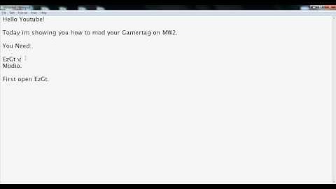 How to Mod your Gamertag on MW2 (X360)