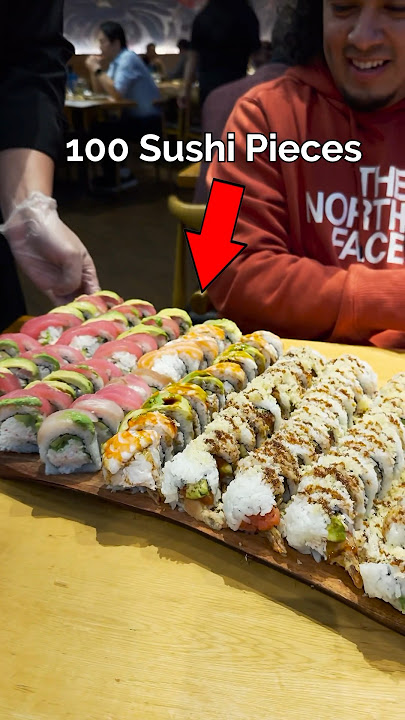 Eating 100 Pieces Of Sushi Challenge
