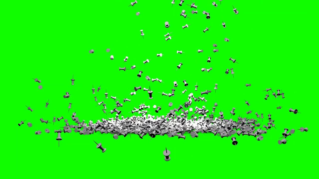 FREE HD Green Screen FALLING TACKS w/Depth of Field - YouTube