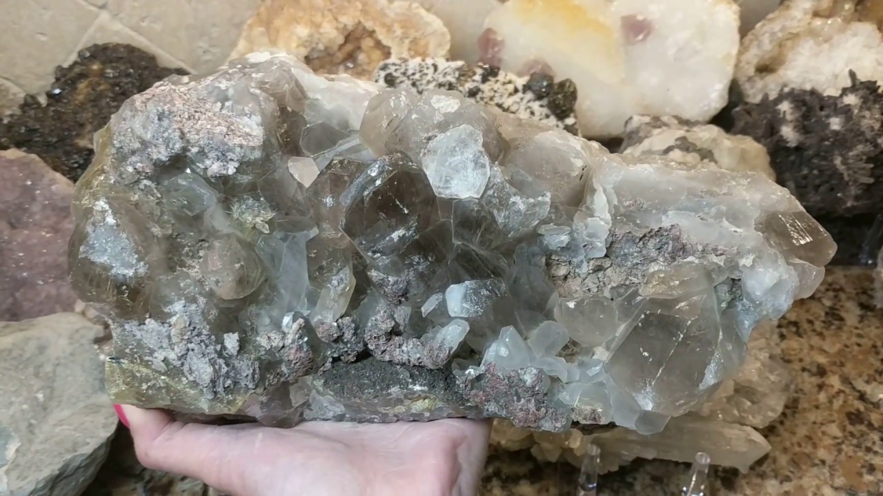 Huge 10 Pound Smoky Rutilated Titanium Quartz with Mica From Minas Gerais Brazil