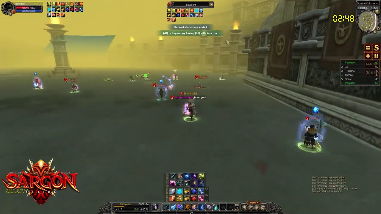 Solo Survival Arena Rank #1 Sargon Online