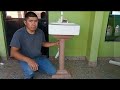 como quedo mi bace terminada y colocada al lavabo