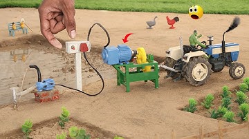 diy making electricity from mini tractor | motor pump farm science project @Weldux