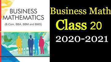 #20 Business Maths | B.com | Full Syllabus | in hindi | Free Ki Pathshala | Online Class |