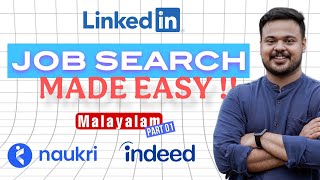 Job Alerts Malayalam Guide | LinkedIn | Indeed | Naukri | Easy Ways to Find a Job | P01