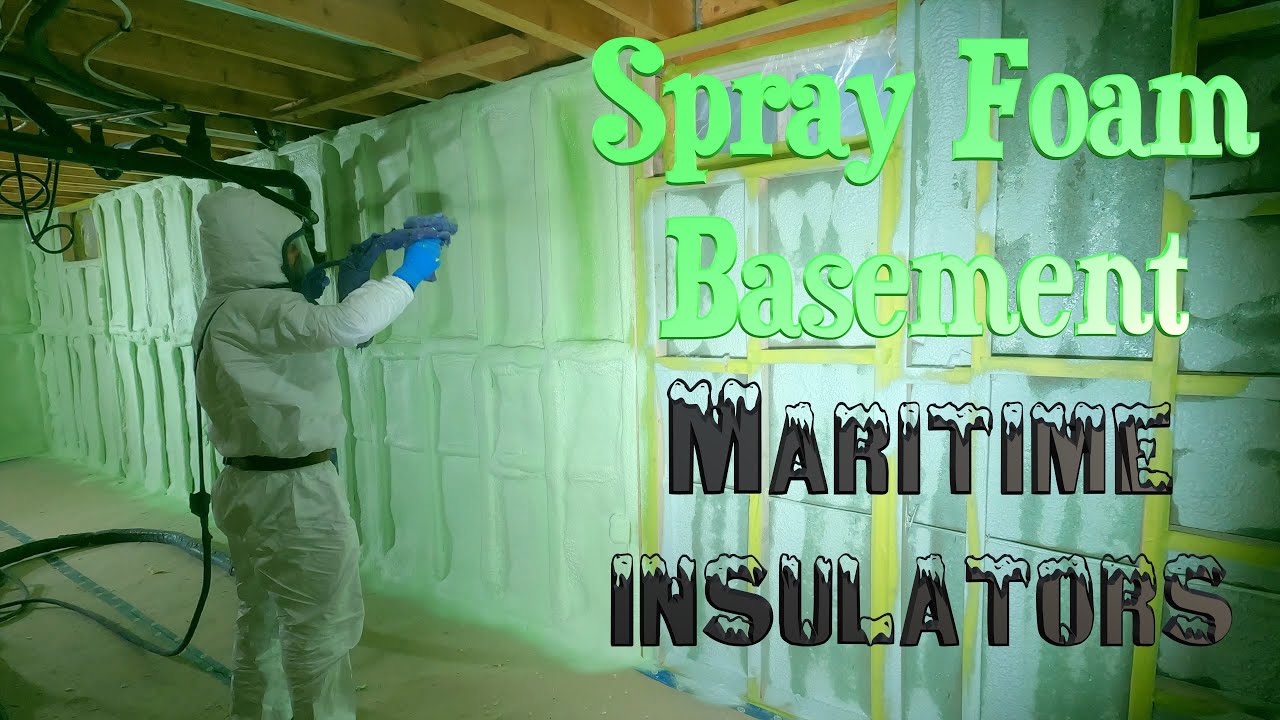 Spray Foam Basement Cement Wall With Closed Cell. YouTube