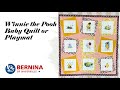 Winnine the pooh embroidered baby quilt