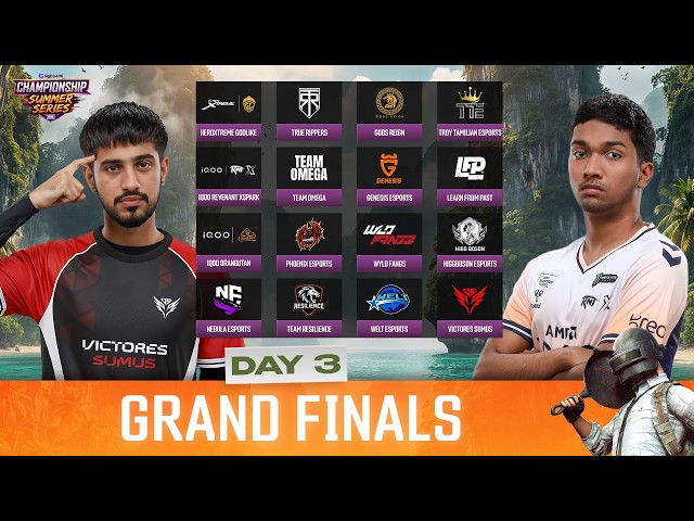 ONEGAME BGMI - Summer Championship Series | Grand Finals | Day 3 | #godlike #OG #Omega #xspark #TR
