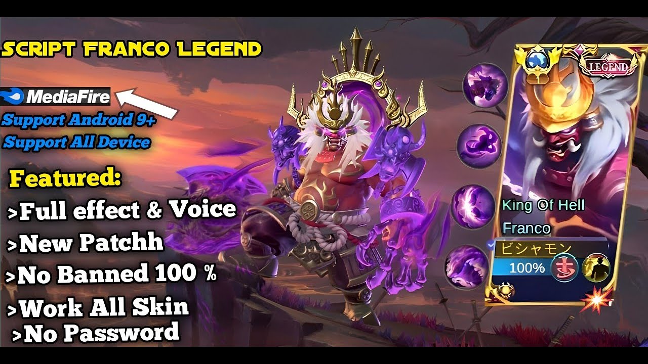 New Script Skin Franco Legend Full effect & voice No Password - New