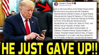 Trump Just SURRENDERED With CRAZY POST Online