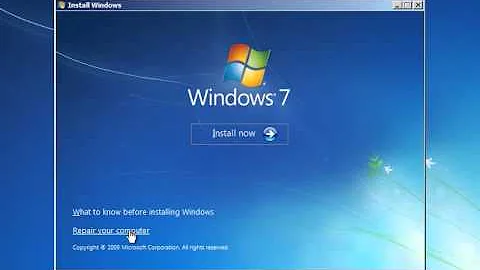 How to restore Master Boot Records (MBR) using Windows 7 installer DVD