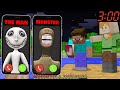 We Found Monster & Man From the Window at 3:00 AM and minions in minecraft Scooby Craft Gameplay
