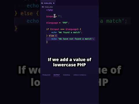 Make “php” === “PHP” work #php #shorts
