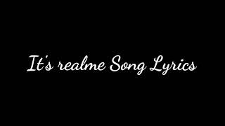 It's Realme Song Lyrics