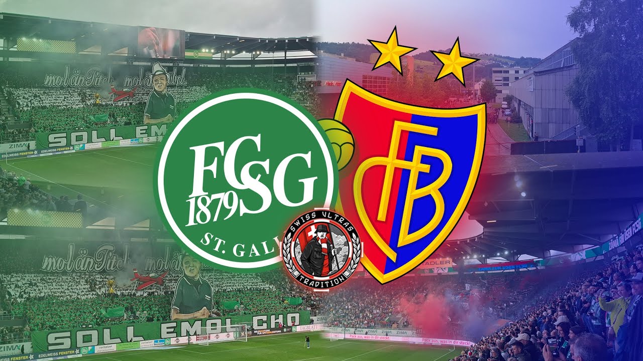 FC St. Gallen 2:1 FC Basel | 26.07.2025 | Choreo, Pyro, Fanchants ...