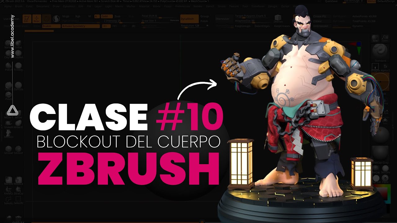 Clase 10 - Blockout del Cuerpo ZBRUSH - YouTube