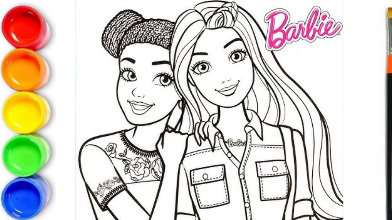 How to draw BARBIE AND FRIENDS Coloring Page