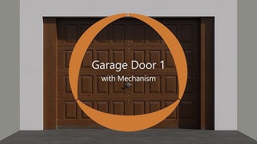 Garage Door 3D Model Animated in Blender