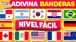 ¿Cuántas Banderas Conoces?  Nivel Fácil  | Adivina el País | Play Quiz de Banderas