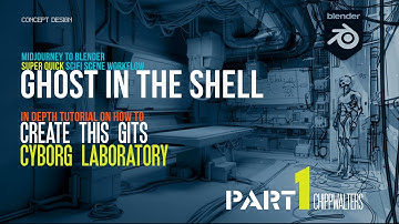 Part 1: Create Ghost In The Shell 3D Concept Laboratory in Blender