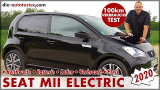 Seat Mii electric Plus 100 km Verbrauch Test Reichweite Batterie Ausstattung Preis 2020 Deutsch