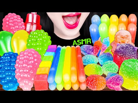 <strong>ASMR</strong> RAINBOW DESSERTS *NIK-L-NIP WAX STICKS, RAINBOW <strong>CUBE</strong>, TIKTOK JELLY 닉클립 왁스병, 무지개 큐브 먹방 MUKBANG