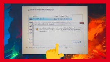Solución: no se puede Instalar WINDOWS en este Disco(MBR-EFI-GPT)