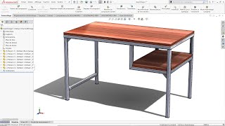 Solidworks Tutorial 25 : Weldments / Simple Table (Mécano soudé)