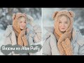 КАПЮШОН + ШАРФ из  Alize Puffy с ушками 🎄| Вязание руками, простой урок✨