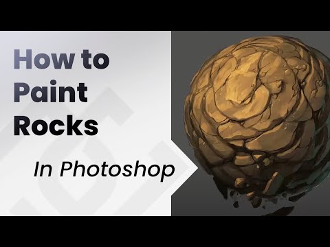 How to paint in photoshop _ Rocks