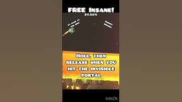 FREE Insane!!! (Secret way) #geometrydash #gd #shorts