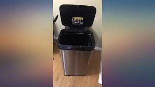 GLAD Extra Capacity Stainless Steel Sensor Trash Can with Clorox Odor Protection of review