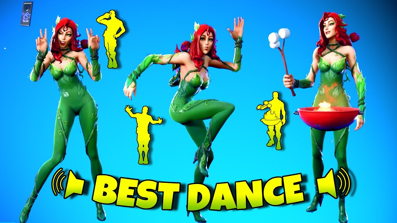 Poison Ivy Skin With Best Fortnite Dances And Emotes Youtube 