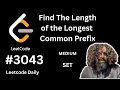 Find the length of the longest common prefix | leetcode 3043 