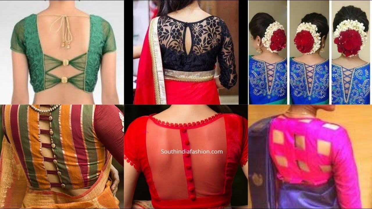 Latest 55+Blouses Designing Ideas||Back Neckline For Blouse||Blouse for ...