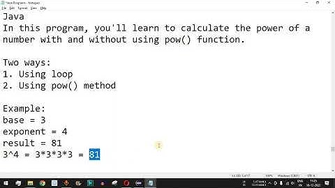 Java Program #32 - Calculate the Power of a Number in Java