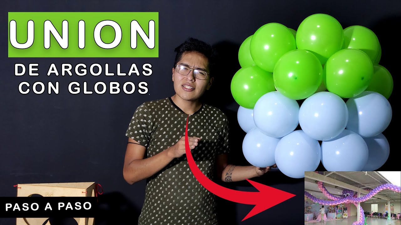 ✅ Como juntar ARGOLLAS con GLOBOS 🎈 Paso a paso