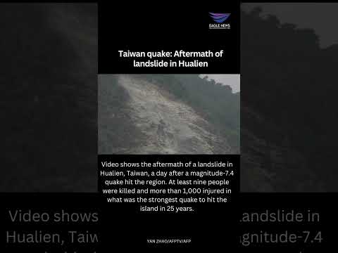 Taiwan quake Aftermath of landslide in Hualien