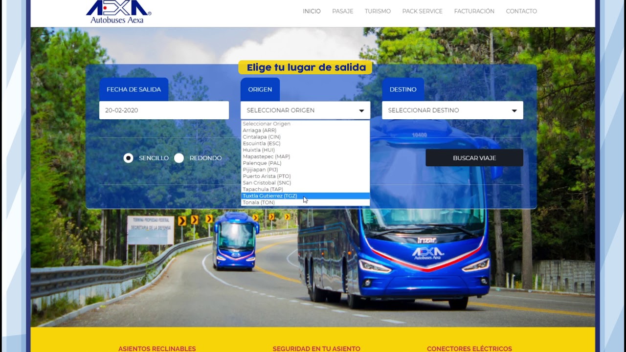 Animación de Compra en linea Autobuses AEXA - YouTube