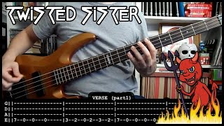 TWISTED SISTER - Burn in hell 😈🔥 (bass cover w/ Tabs)