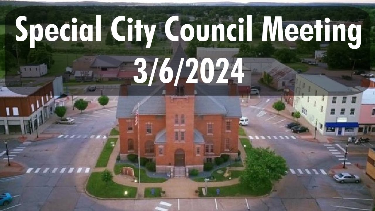 Fredericktown Special City Council Meeting 3/6/2024 YouTube