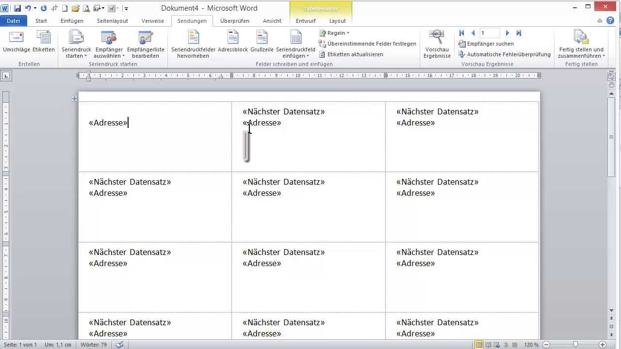 Videoanleitung Erstellen Und Drucken Von Etiketten Mit Word 10 Youtube